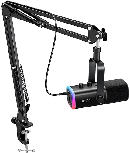 microfone para jogos FIFINE XLR/USB